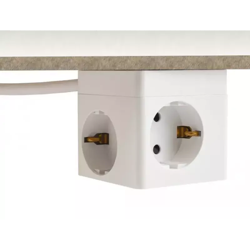 DeLOCK 11497 pistikupesa CEE 7/3 + USB valge 250V 16A