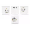 DeLOCK 11497 pistikupesa CEE 7/3 + USB valge 250V 16A