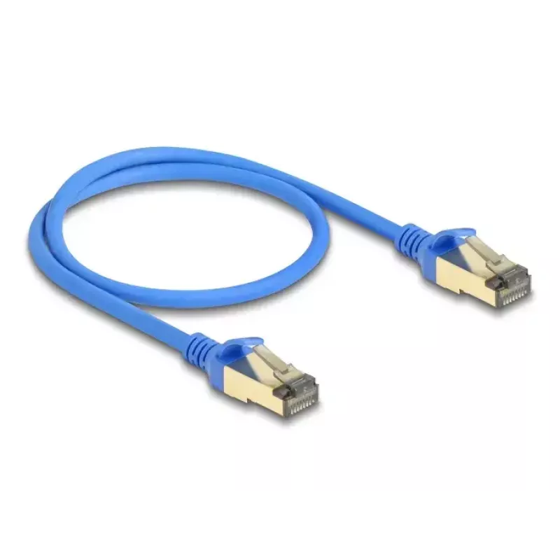 DeLOCK RJ45 võrgukaabel Cat.8.1 F/FTP õhuke 0,5 m sinine