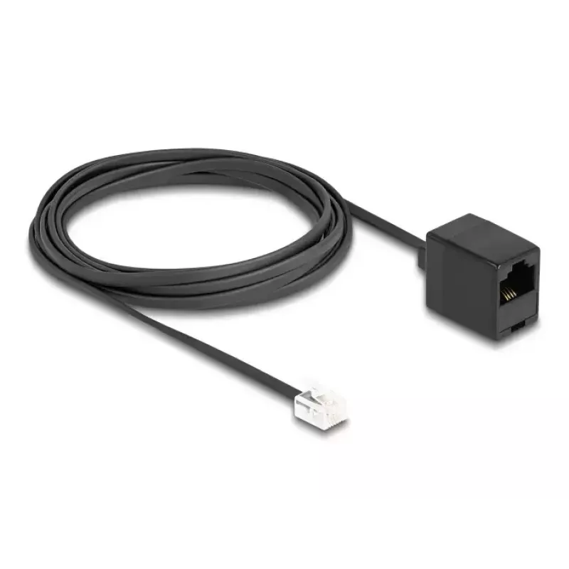 DeLOCK telefonikaabel RJ11-pistik – RJ45-pesa, must, 3 m