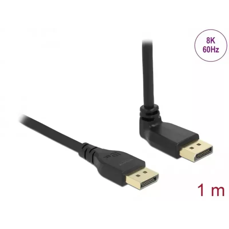 DELOCK DisplayPort kaabel 1 m, DisplayPort-ist DisplayPort-i, 5,7 mm läbimõõt, kuni 32 helikanalit