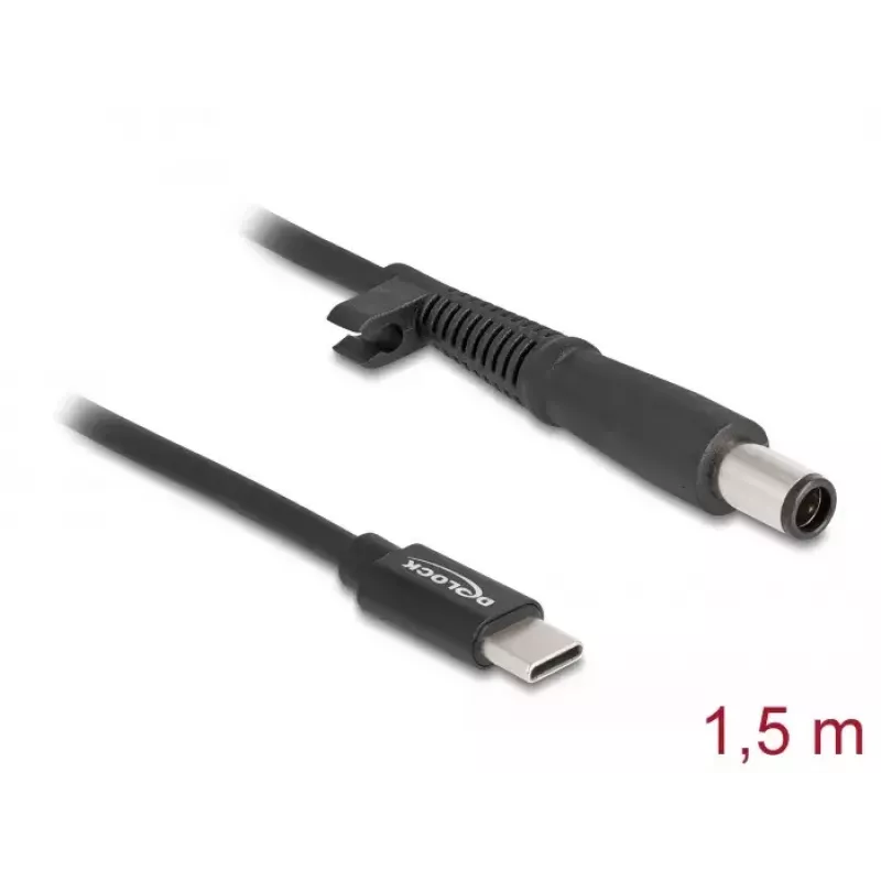 DeLOCK sülearvuti laadimiskaabel USB USB-C isane HP 7,4 x 5,0 mm isasele 1,5 m 20 V