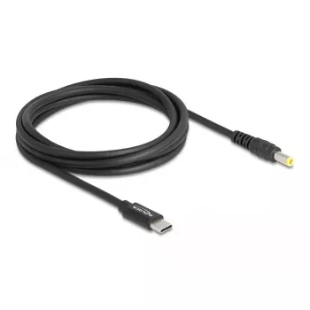 DeLOCK sülearvuti laadimiskaabel USB USB-C isane 5.5 x 2.5 mm isasele 1.5m 20V