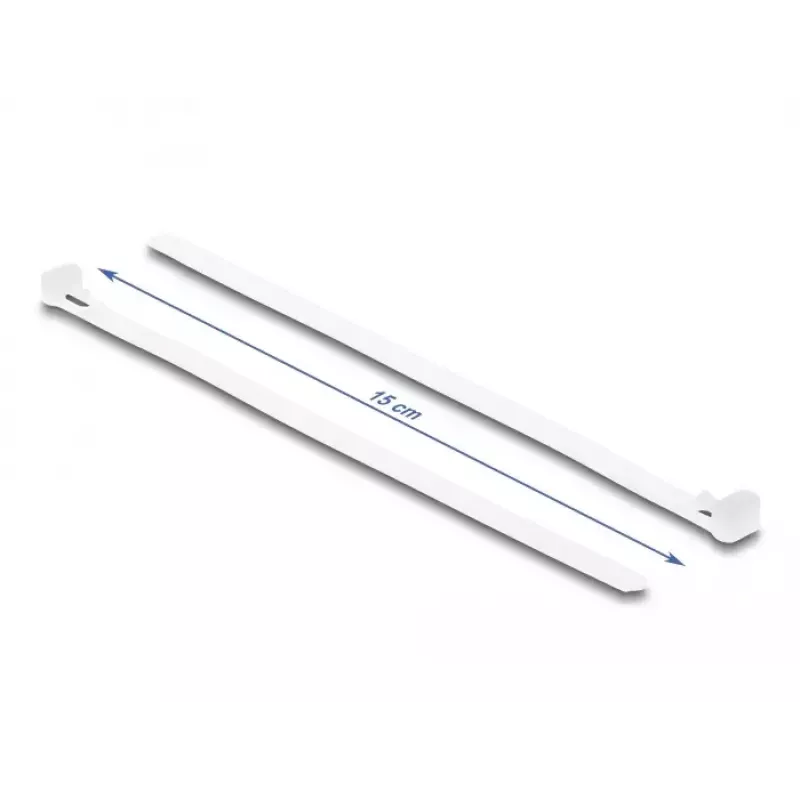 Takja- ja aaskinnitusega kaabliside DeLOCK 18643 L 150 x L 7,2 mm 100 tk valge