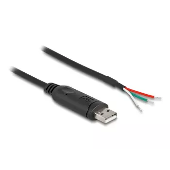 DeLOCK adapterkaabel USB 2.0 Type-A RS-485 jadaliidesele 1 m Must