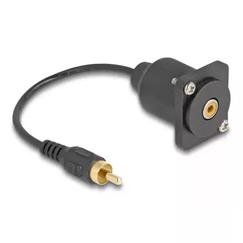 DeLOCK helikaabel 0,2 m RCA Must 88152 Isane emasesse