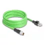 DeLOCK võrgukaabel M12 X-kodeeritud 8 kontaktiga isane kuni RJ45 isane PUR (TPU) 5 m