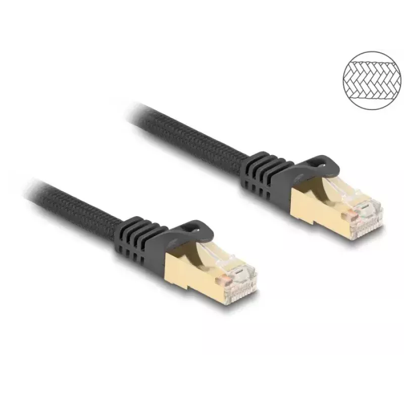DeLOCK RJ45 võrgukaabel Cat.6A S/FTP 1m must