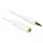 Audio kaabel 3.5mm M-F DeLOCK 83771 5m Valge