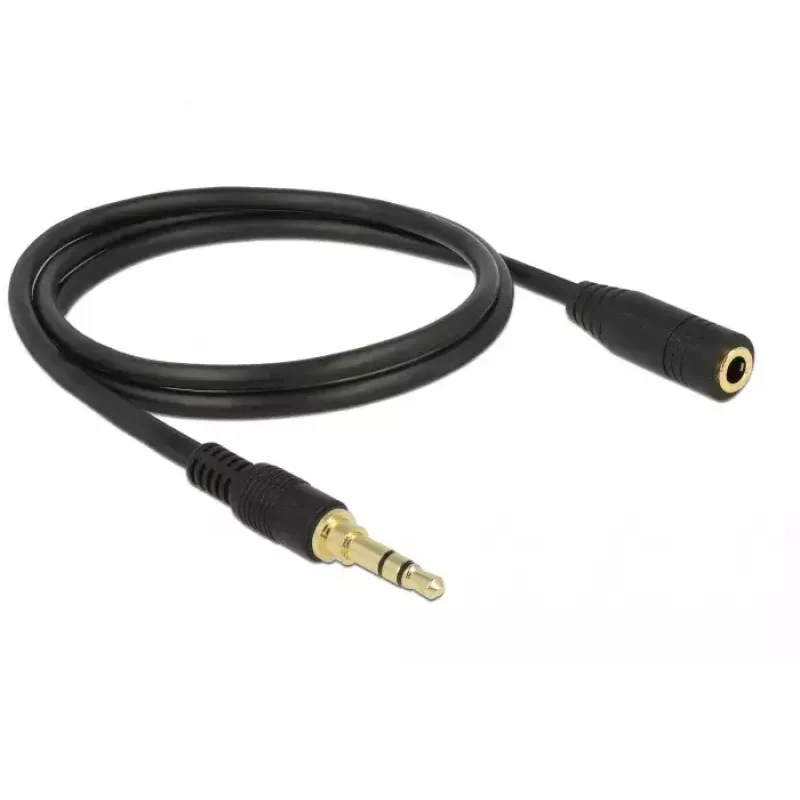 Helikaabel 3,5 mm isane emasele DeLOCK 85578 2 m must