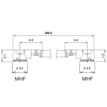 Koaksiaalkaabel DeLOCK 89608 0,2 m MHF (I-PEX) must kuldne