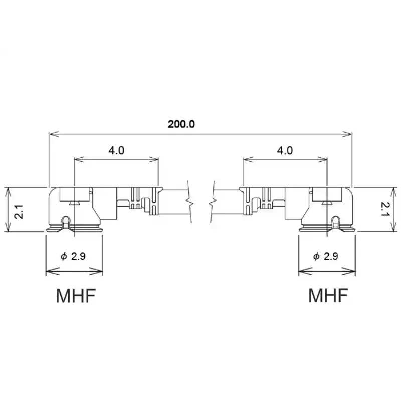 Koaksiaalkaabel DeLOCK 89608 0,2 m MHF (I-PEX) must kuldne