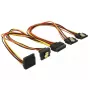 SATA-kaabel DeLOCK 60148 0,3 m SATA 15-kontaktiline 4 x SATA 15-kontaktiline beež oranž punane kollane