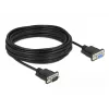 Jadakaabel DeLOCK 86599 Must 10 m RS-232 Sub-D9