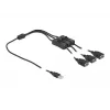 USB Type-A-pistik 3 × USB Type-A emasele lülitiga 1 m DeLOCK 86804