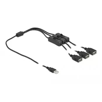 USB Type-A-pistik 3 × USB Type-A emasele lülitiga 1 m DeLOCK 86804
