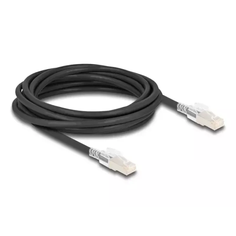 Võrgukaabel DELOCK 80258 Cat6a S/FTP (S-STP) RJ-45 kuni RJ-45 5 m Must