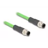 Võrgukaabel DeLOCK M12 kaabel D-kodeeritud 4 kontaktiga isane-isane PUR (TPU) 1 m