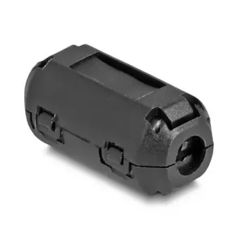 Ferriitsüdamiku klamber DELOCK 80943, must, nikkel/plast/tsink, 25,2×13×11,8 mm, 2 tk pakendis
