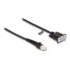 DeLOCK spiraalkaabel RJ50 isane – D-Sub 9 emane 1,5 m must