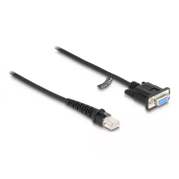 DeLOCK spiraalkaabel RJ50 isane – D-Sub 9 emane 1,5 m must