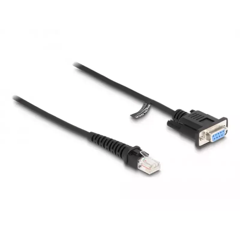 DeLOCK spiraalkaabel RJ50 isane – D-Sub 9 emane 1,5 m must