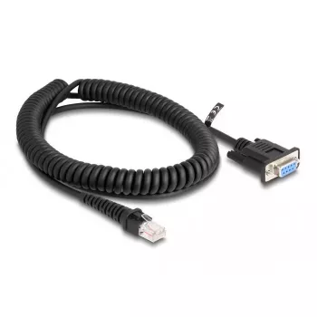 DeLOCK spiraalkaabel RJ50 isane – D-Sub 9 emane 1,5 m must