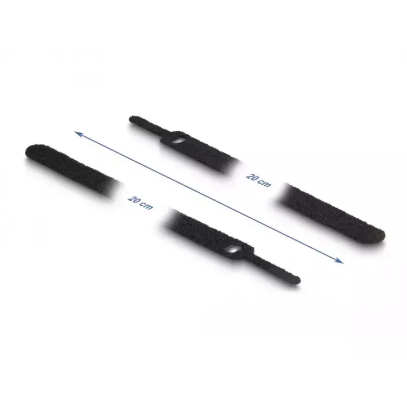 Takja-kinnitusega kaabliside DeLOCK 19011 200x12mm must 10 tk