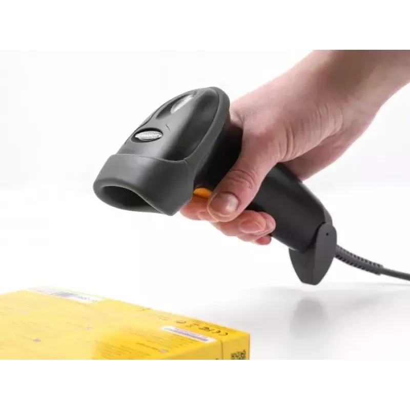 DeLOCK USB vöötkoodiskanner 1D laser must käeshoitav juhtmega 2m kaabel