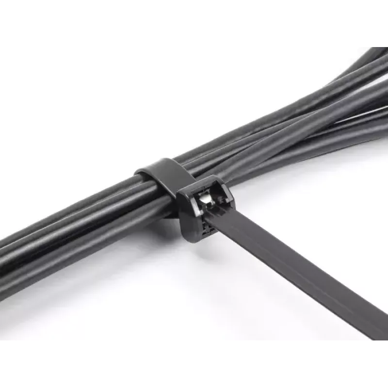 DeLOCK kaablisidemed metallkeelaga, 343 x 12,7 mm, must, 10 tk