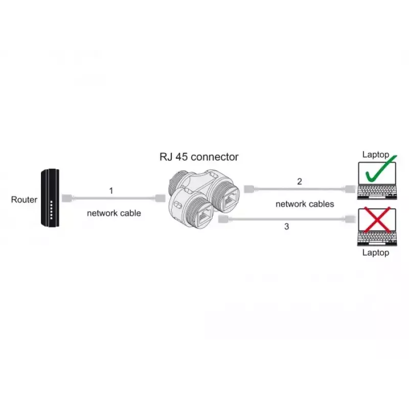 DeLOCK kaablipistik RJ45 pesa 2 x RJ45 pesa Cat.6A veekindel