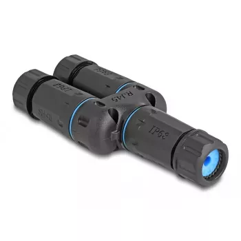 DeLOCK kaablipistik RJ45 pesa 2 x RJ45 pesa Cat.6A veekindel