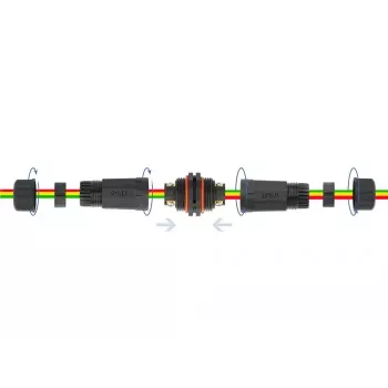 Elektrijuhtme pistik DELOCK 86913 sirge 85–260 V must 25×114 mm