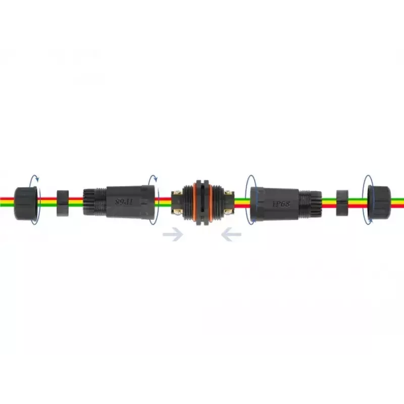Elektrijuhtme pistik DELOCK 86913 sirge 85–260 V must 25×114 mm