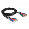 DeLOCK RCA RGB pikenduskaabel 3 x isane kuni 3 x emane 1 m