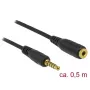 Helikaabel DeLOCK 85700 0.5m 3.5mm Must