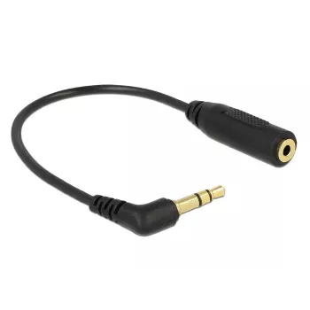 Helikaabel DeLOCK 0.17 m 2,5 mm/3,5 mm Must