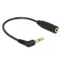 Helikaabel DeLOCK 0.17 m 2,5 mm/3,5 mm Must
