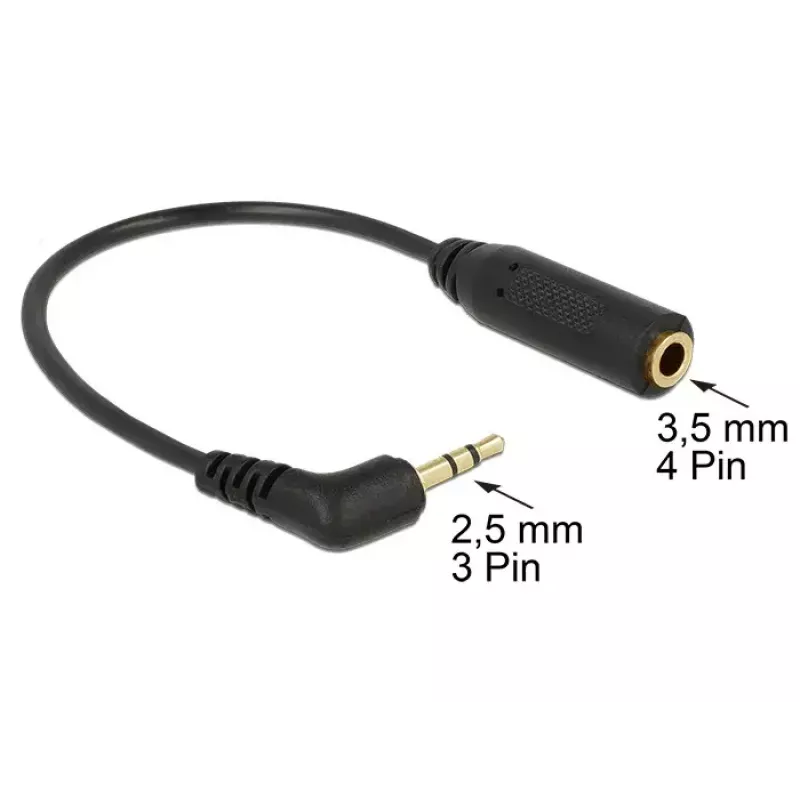 Audio kaabel DeLOCK 0,17 m 2,5 mm / 3,5 mm