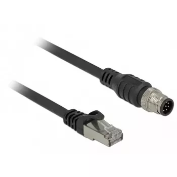 Võrgukaabel DeLOCK 84922 RJ-45 M12 Cat5e 1 m Must