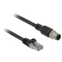 Võrgukaabel DeLOCK 84922 RJ-45 M12 Cat5e 1 m Must