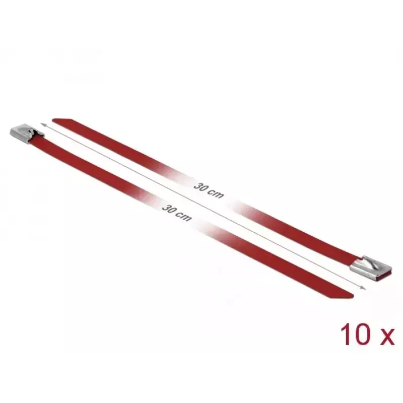Kaabliside DeLOCK 18782 Teras Punane 300mm 10 tk