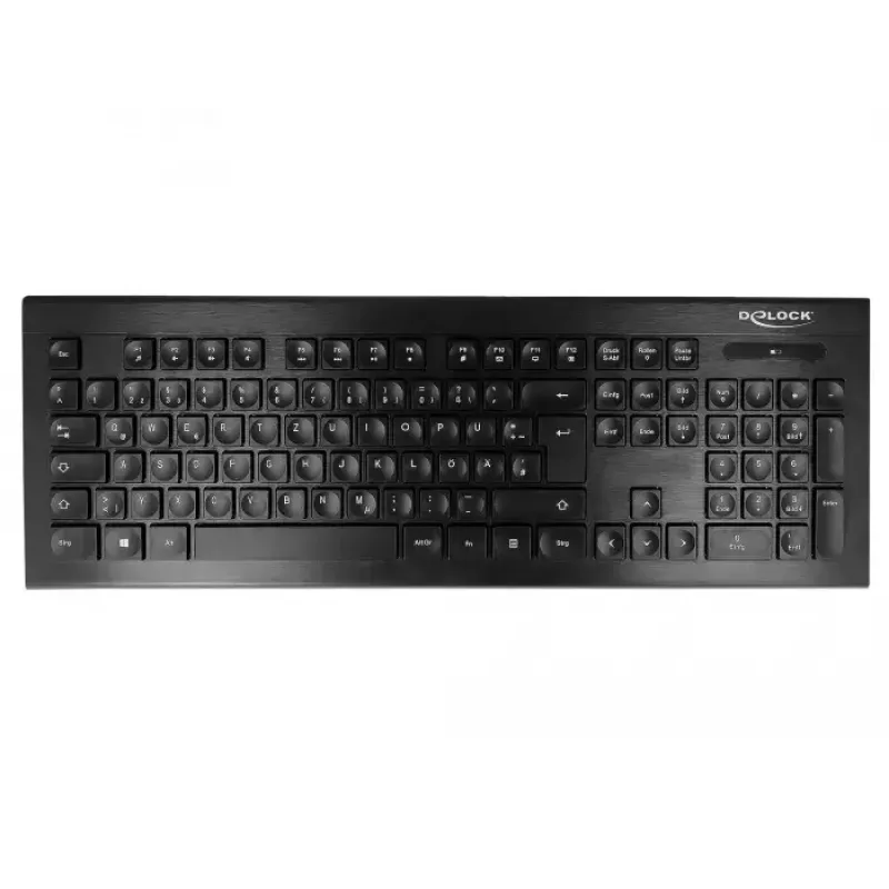 Klaviatuur DeLOCK 12671 kontori RF juhtmevaba QWERTZ saksa must