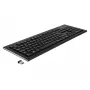 Klaviatuur DeLOCK 12671 kontori RF juhtmevaba QWERTZ saksa must