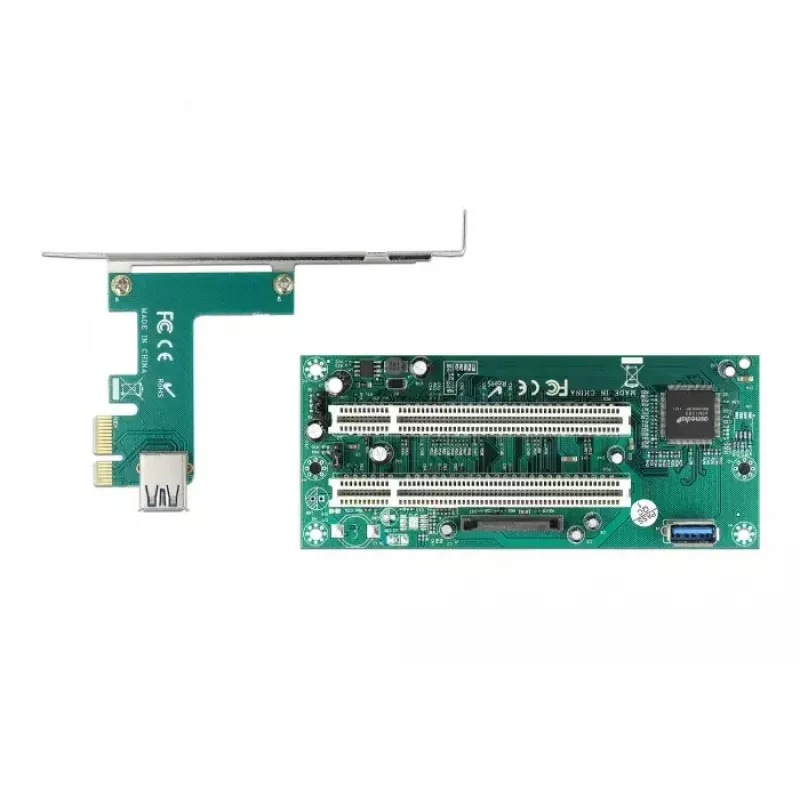 DeLOCK tõstekaart PCI Express x1 kahele PCI 32 Bit pesale 60 cm kaabel