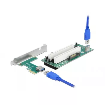 DeLOCK tõstekaart PCI Express x1 kahele PCI 32 Bit pesale 60 cm kaabel