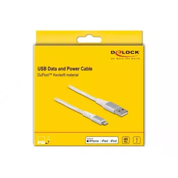 DELOCK USB andme- ja toitekaabel iPhone'i, iPadi ja iPodi jaoks 3 m Lightning