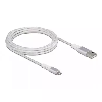DELOCK USB andme- ja toitekaabel iPhone'i, iPadi ja iPodi jaoks 3 m Lightning