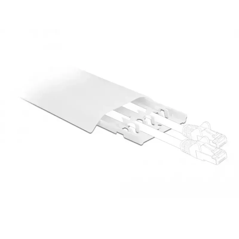 Kaablikanal DELOCK 20886, polüpropüleen, valge, 300 × 85 × 10 mm, 2 tk