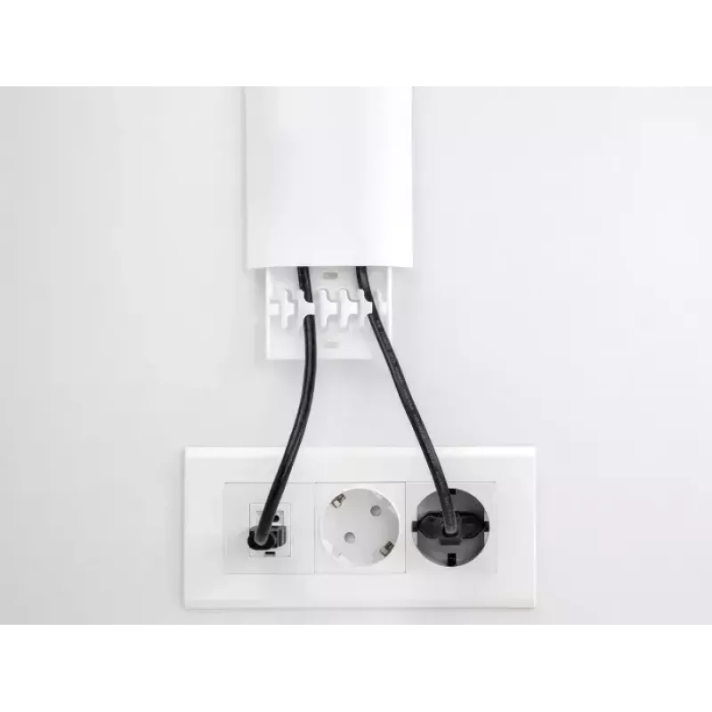 Kaablikanal DELOCK 20886, polüpropüleen, valge, 300 × 85 × 10 mm, 2 tk